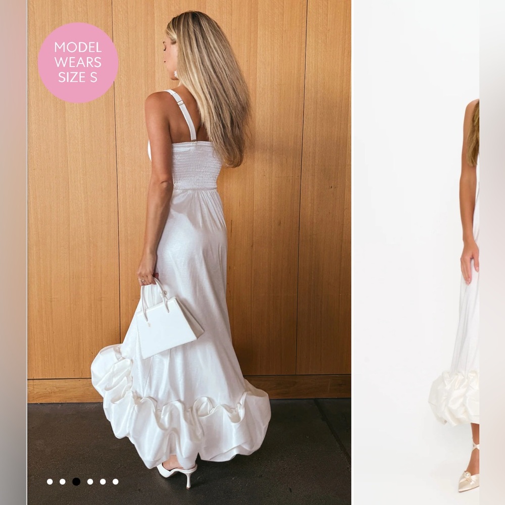 Show Me Your MuMu Rebecca White Midi Dress - Picture 4 of 9